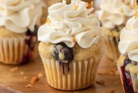 Tropical Coconut Blueberry Mini Cupcakes