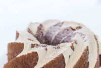 Spiced Applesauce Cake with Golden Caramel Glaze