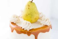 Autumn Spice Pear Cake with Golden Honey Caramel