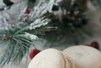 Sun-Kissed Orange Walnut Macarons with Ruby Cranberry Compote and Warm Spiced Cream