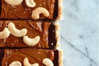 Decadent Salted Cashew Bittersweet Chocolate Tart