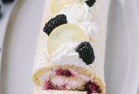 Zesty Lemon Blackberry Roulade