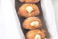 Decadent Caramel Pear Mascarpone Doughnuts
