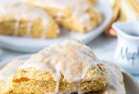 Golden Harvest Sweet Potato Scones with Maple Glaze