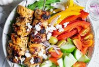 Lemon Herb Greek Chicken Skewers
