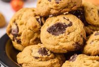 Spiced Pumpkin Chocolate Peanut Butter Cookies
