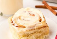 Eggnog-Infused Cinnamon Rolls with Cream Cheese Frosting
