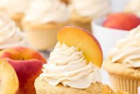 Summertime Brown Butter Peach Cupcakes