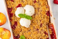 Rustic Peach Raspberry Crumble