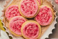 Sunshine Lemon Cookies with Raspberry Cloud Frosting