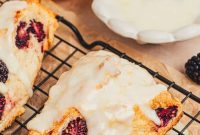 Bursting Blackberry Buttermilk Scones with Zesty Lemon Glaze