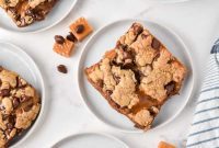 Decadent Salted Caramel Chocolate Chip Cookie Bars