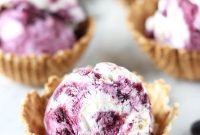 Velvet Blueberry Swirl Ice Cream