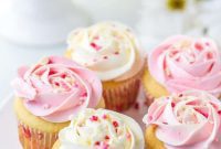 Elegant Rose White Chocolate Cupcakes