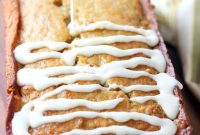 Golden Pear Hazelnut Loaf with Citrus Maple Drizzle