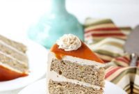 Autumn Spiced Apple Cake with Salted Caramel Cloud