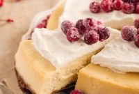 Festive Eggnog Cheesecake with Gingersnap Crust