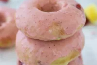 Sunshine Strawberry Lemon Doughnuts