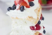 Light as Air Angel Food Cake with Silken Coconut Cream and Bright Berries