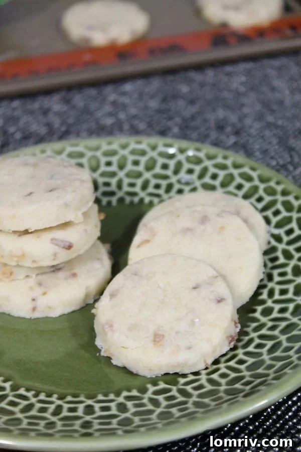 Toasted Coconut Shortbread Cookies, ready to be enjoyed