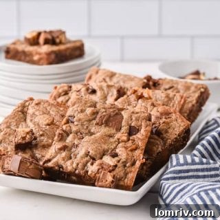 Chocolate Bar Cookie Bars, a perfect easy dessert