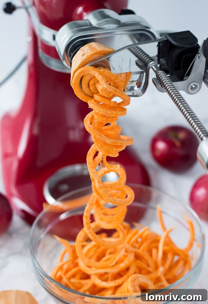 Spiralized Sweet Potato Enchilada - Delicious Layers