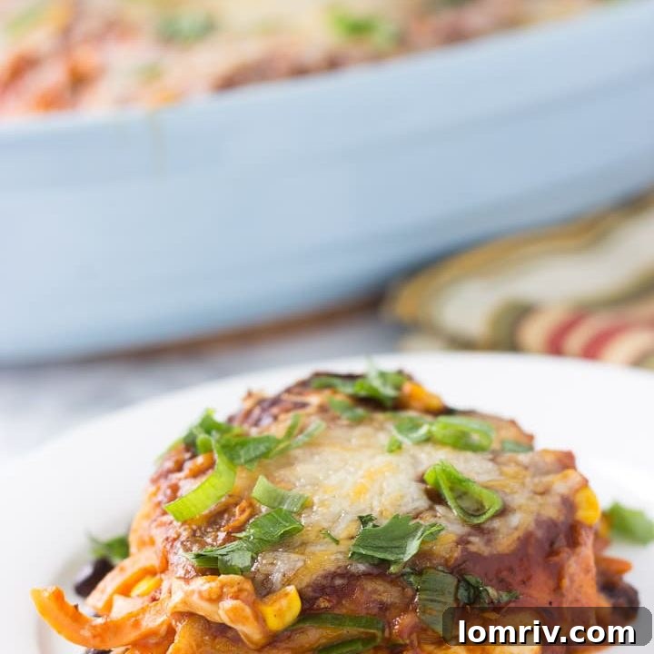 Spiralized Sweet Potato and Apple Enchilada