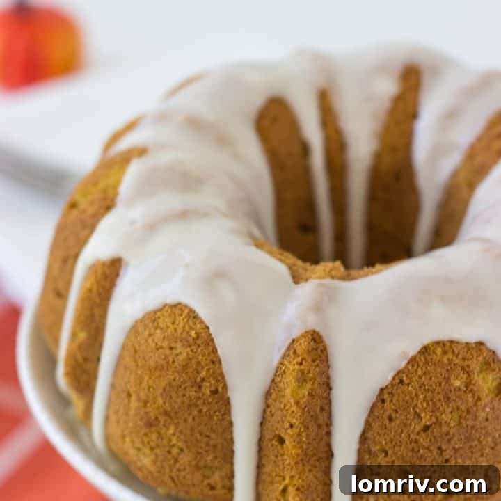 Pumpkin Pound Cake with Apple Cider Drizzle