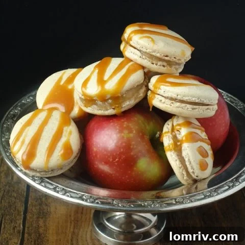 Salted Caramel Spiced Apple Macarons
