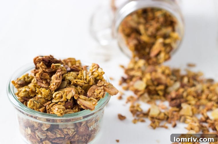 Close-up of Crunchy Pumpkin Spice Granola