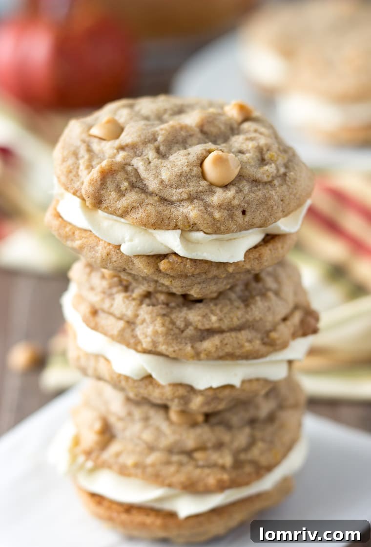 Delicious Pumpkin Butterscotch Cookie Sandwiches, a perfect holiday treat