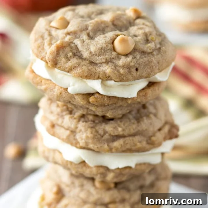 Pumpkin Butterscotch Cookie Sandwiches on a cooling rack