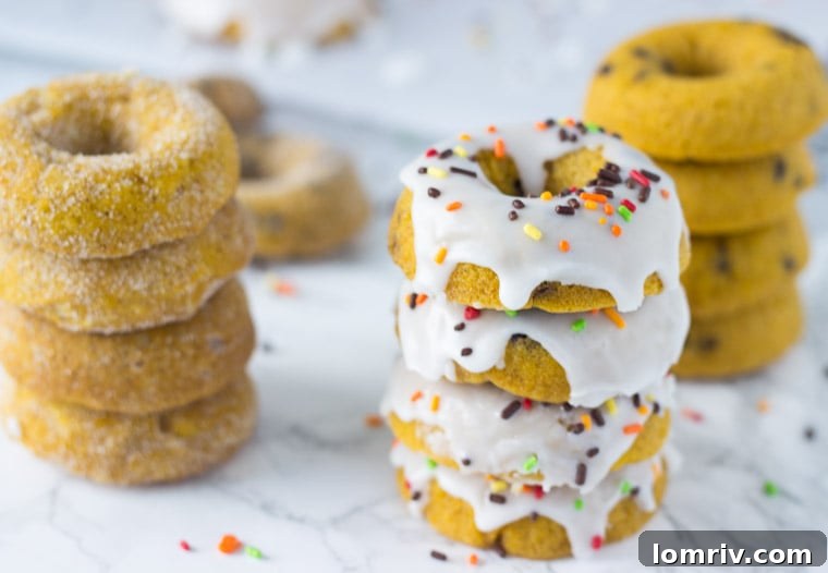 Baked Pumpkin Donuts - A Trio of Delicious Fall Flavors