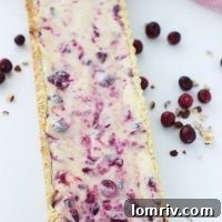 Finished Cranberry Hazelnut Cream Cheese Tart
