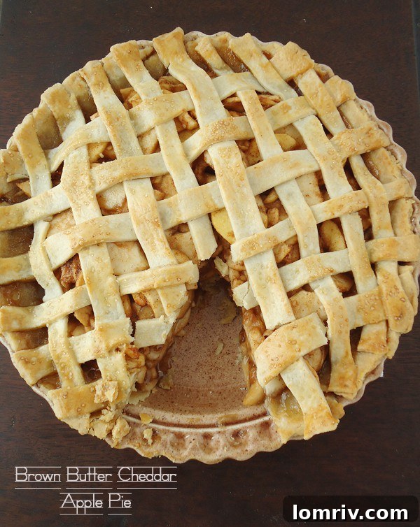 Brown Butter Cheddar Apple Pie