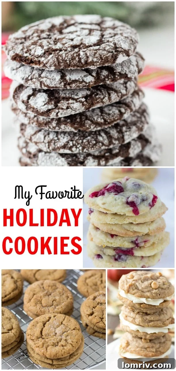 Assortment of festive holiday cookies artfully arranged, perfect for gifting or sharing.