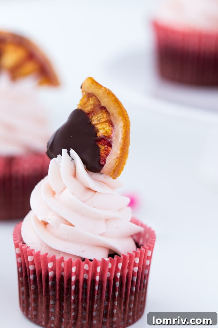 A classic chocolate cupcake recipe with sweet orange zest and blood orange buttercream. These Blood Orange Chocolate Cupcakes are a wonder! 