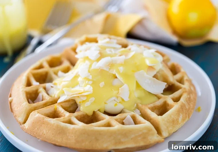 Coconut Lemon Creme Waffles