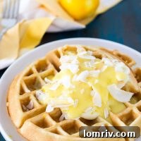 Coconut Lemon Creme Waffles