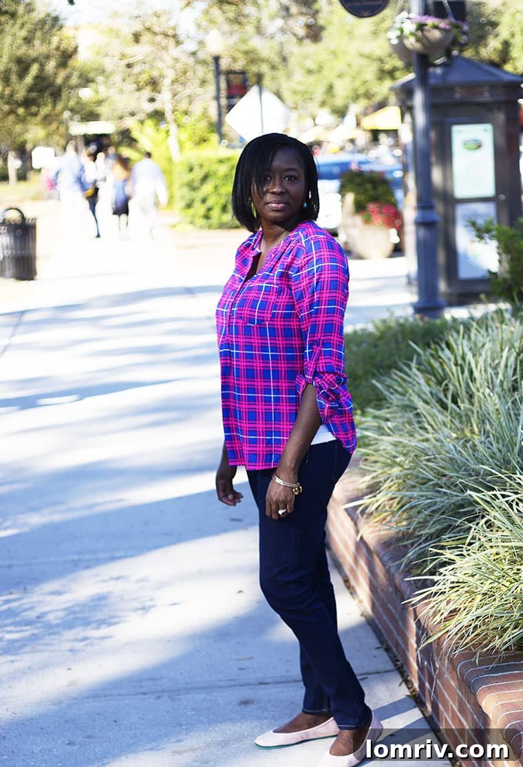 Pink Plaid Shirt & Spring Outfit