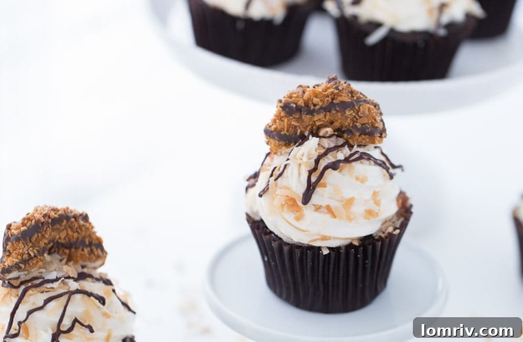 Samoa Cupcakes