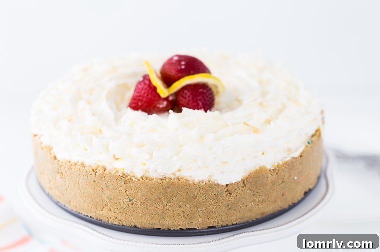 Lemon Macaroon Cheesecake - A vibrant and decadent no-bake dessert