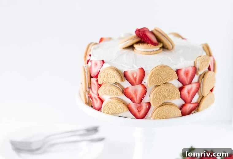 Strawberry Cookie Cake