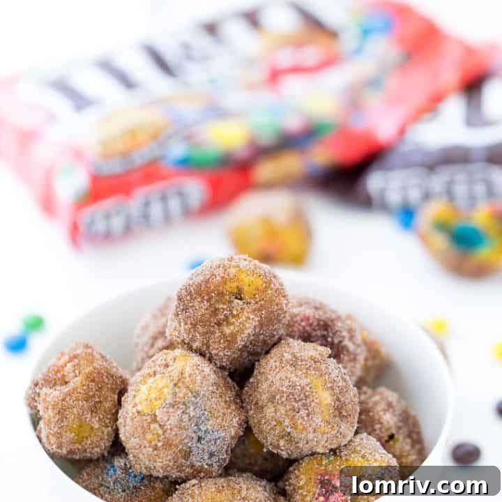 Pumpkin Spice Donut Holes with M&Ms