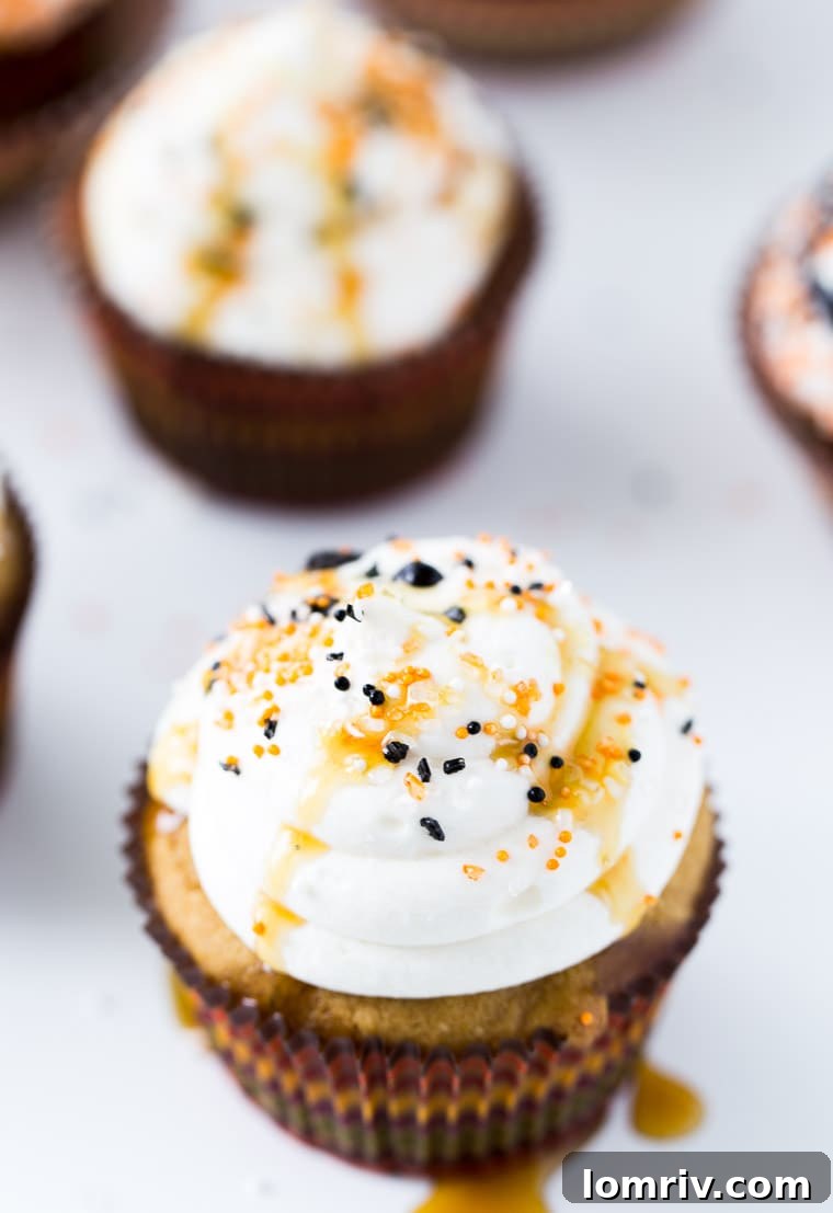 Pumpkin Spice Cupcakes are perfect for Thanksgiving celebrations too!