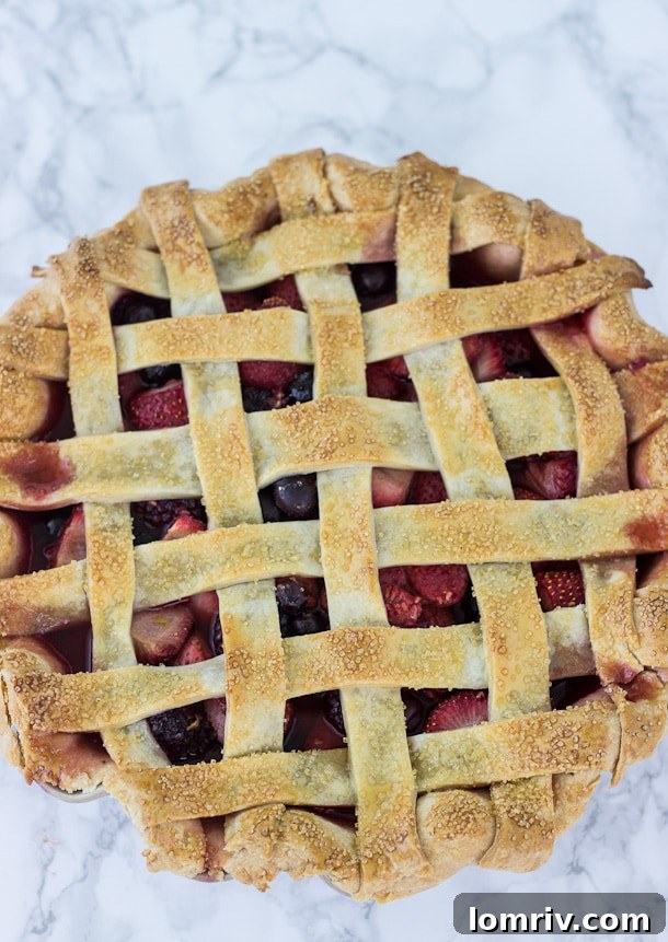 Mixed Berry Pie - juicy berries in a classic summer pie