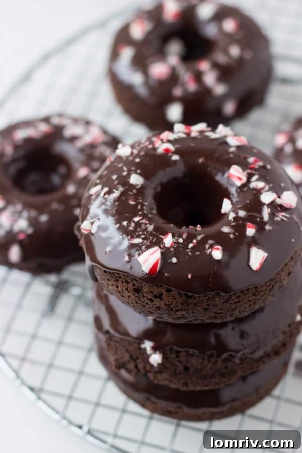 Peppermint Mocha Chocolate Donuts