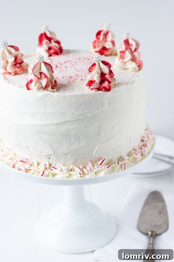 Peppermint White Chocolate Cake
