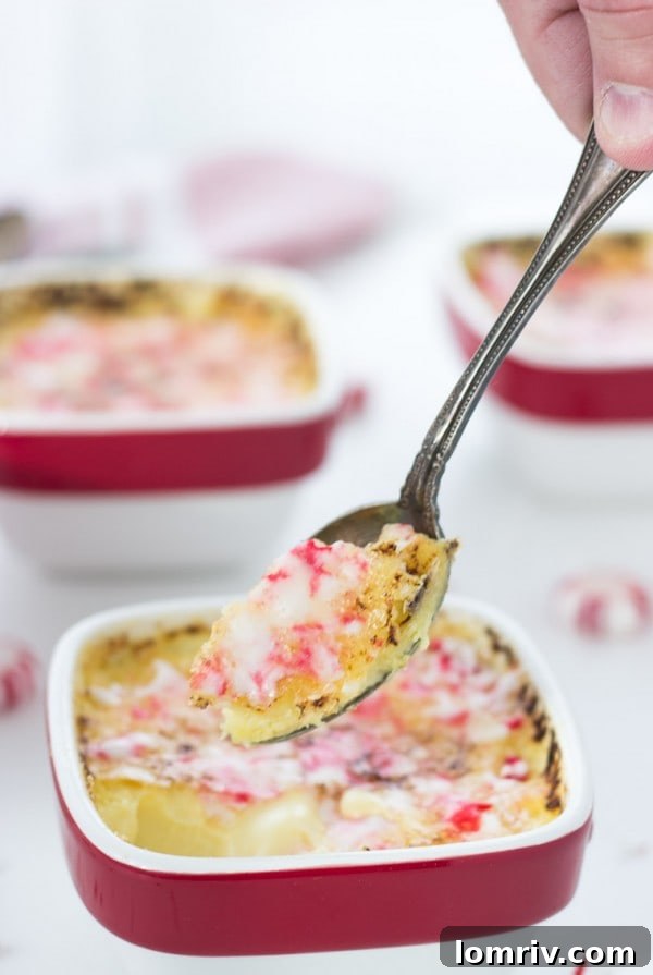 Peppermint White Chocolate Creme Brulee