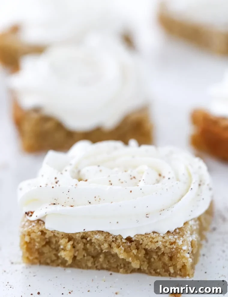 Delicious Browned Butter Eggnog Cookie Bars on a festive platter